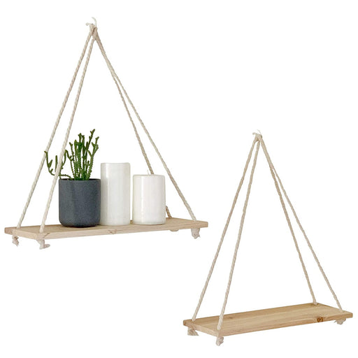 Wooden Rope Swing Wall Hanging Plant